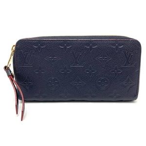 Louis Vuitton Navy Blue Embossed Wallet